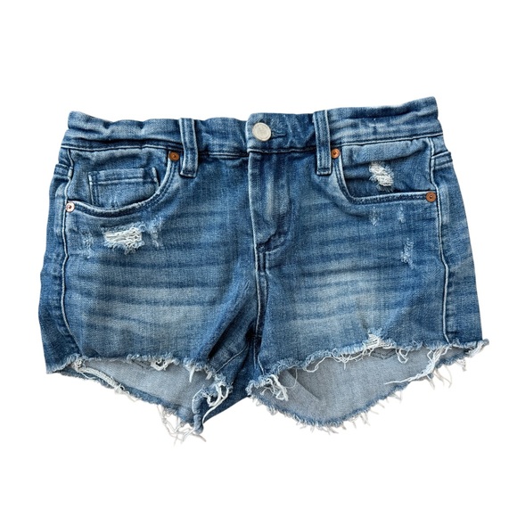 Blank NYC Pants - BLANK NYC Women's The Astor Cut Off Shorts Size 26 Distressed Blue Jean